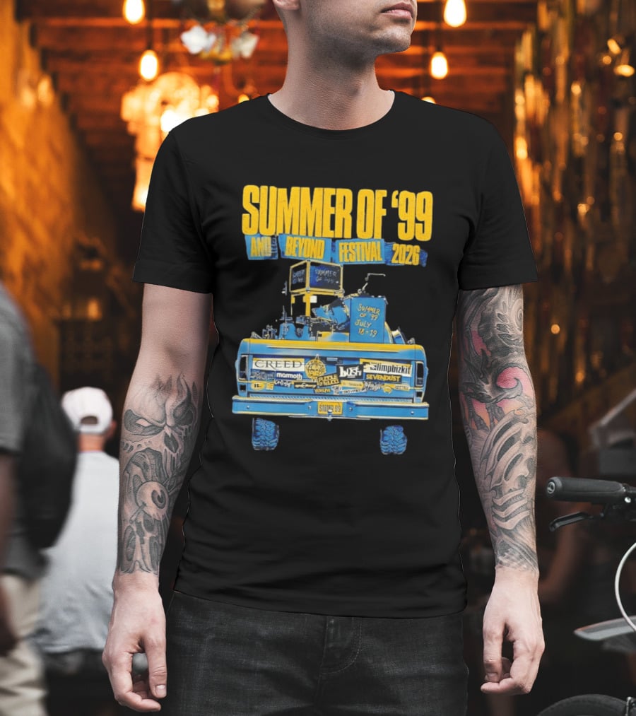 Summer Of '99 And Beyond Festival 2026 Creed Limp Bizkit Sevendust July 18 19 T-Shirt
