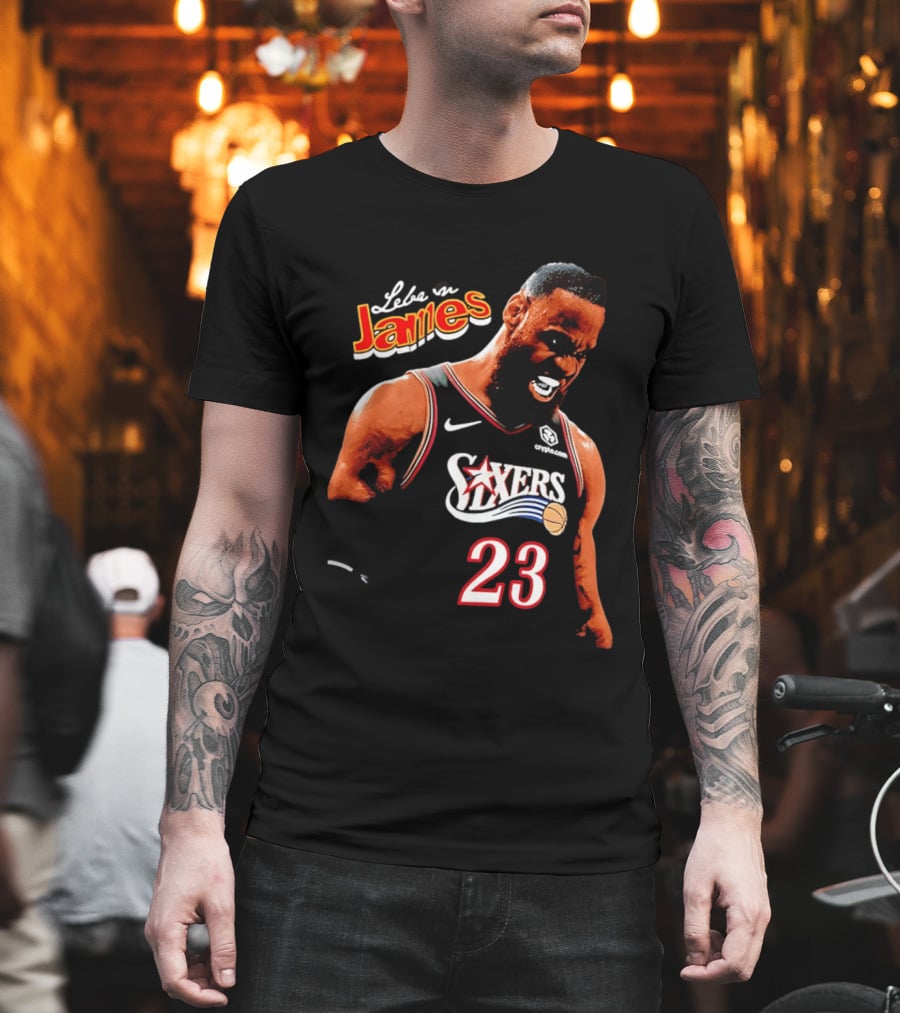 Lebron James Philadelphia 76ers Nike 23 Bootleg Mashup T-Shirt