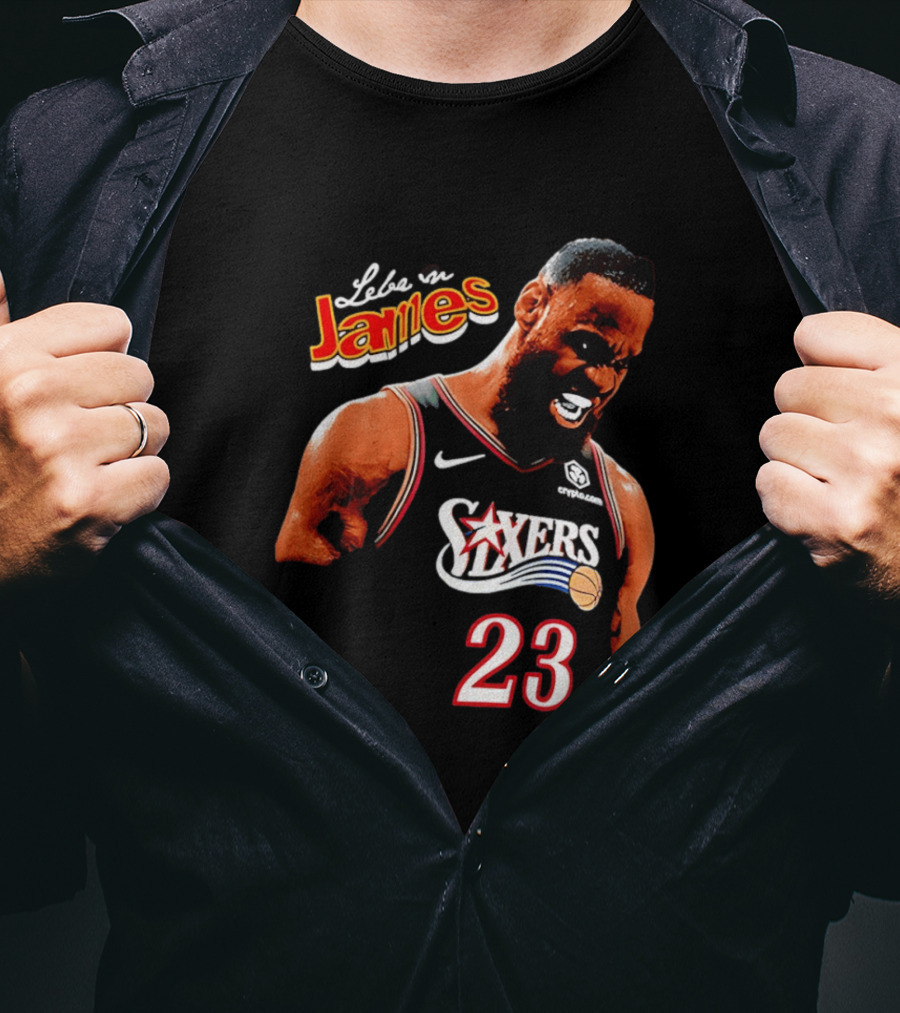 Lebron James Philadelphia 76ers Nike 23 Bootleg Mashup T-Shirt