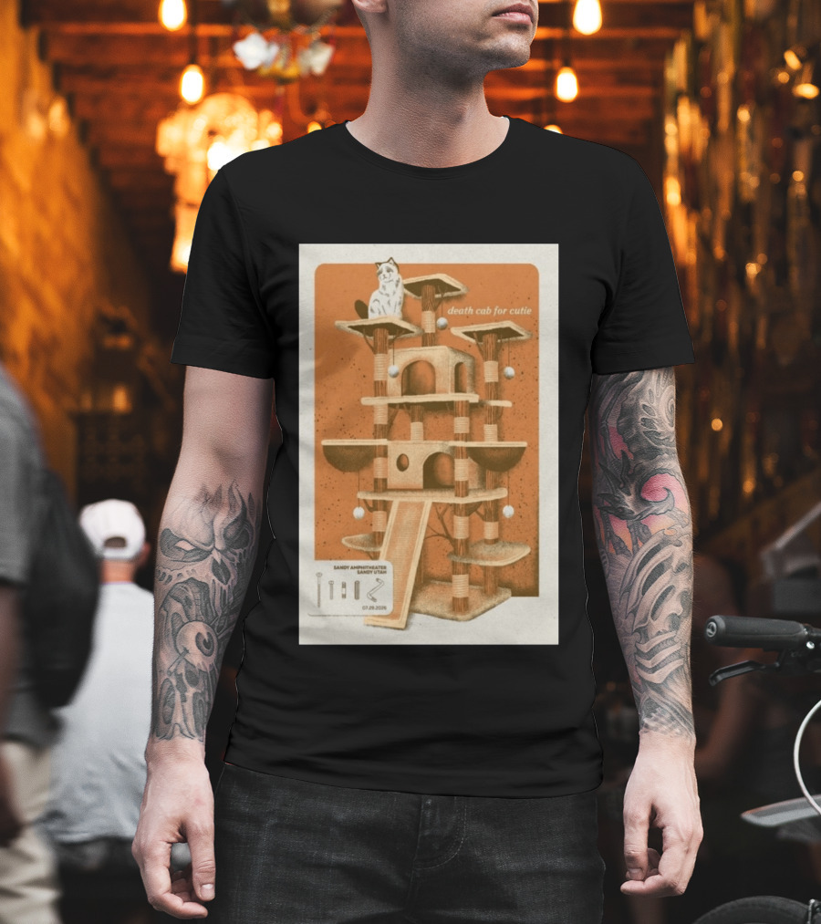Death Cab For Cutie Sandy Amphitheater Sandy Utah July 29 2026 Cat Tree T-Shirt