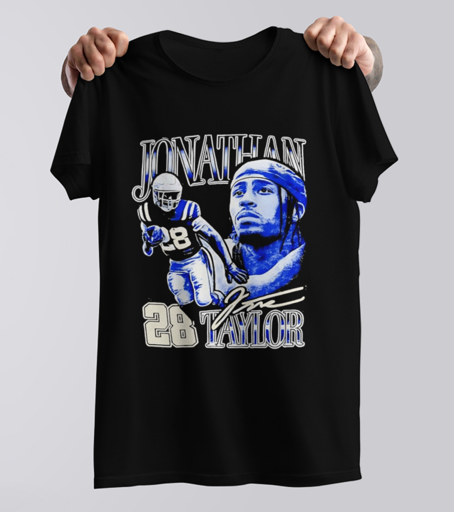 Jonathan Taylor 28 Indianapolis Colts Football NFL Bootleg T-Shirt