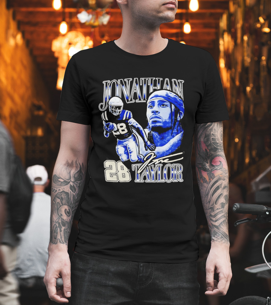 Jonathan Taylor 28 Indianapolis Colts Football NFL Bootleg T-Shirt