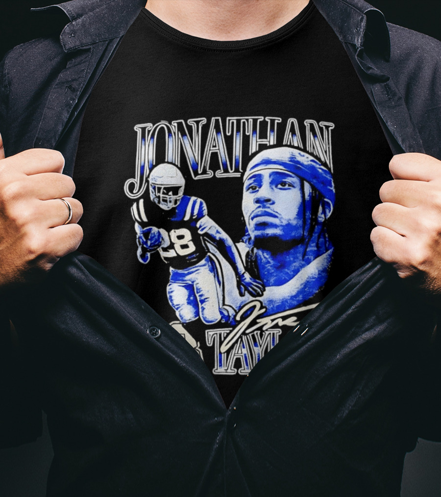 Jonathan Taylor 28 Indianapolis Colts Football NFL Bootleg T-Shirt