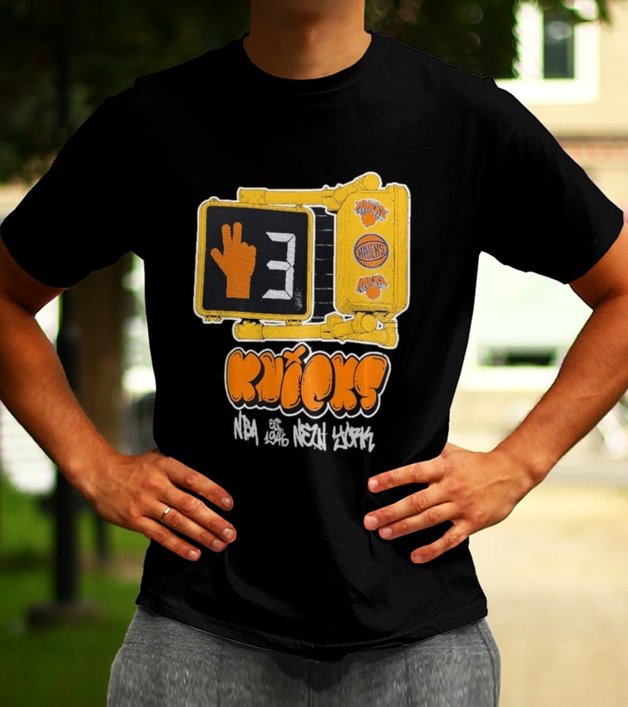 Knicks NBA Street Style Hand Sign Look B4 Crossing T-Shirt
