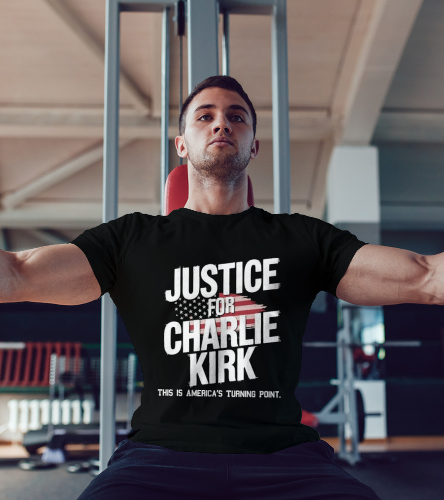 Justice For Charlie Kirk America's Turning Point With Stars And Stripes T-Shirt