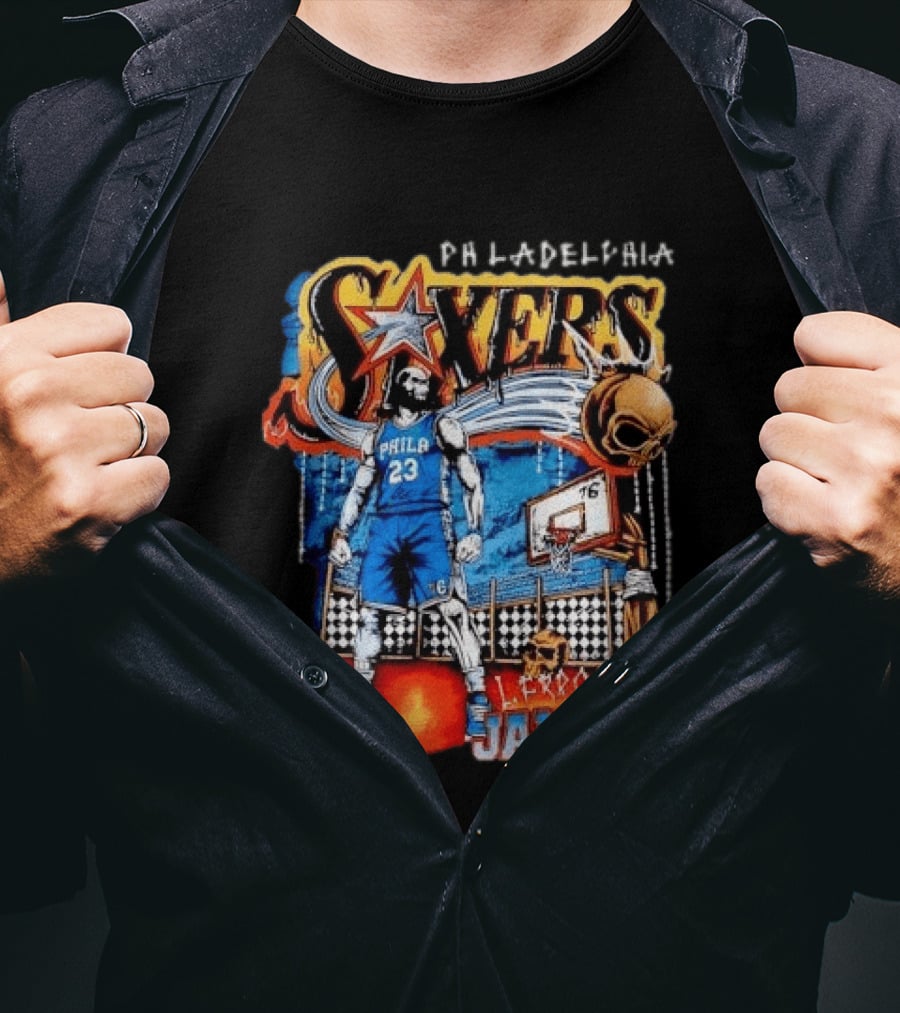 Philadelphia Sixers Basketball L. Ferron James 23 T-Shirt