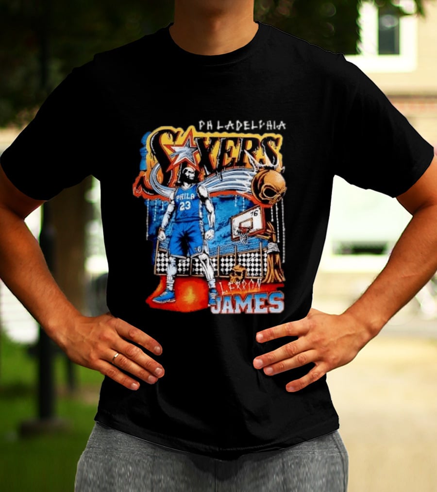 Philadelphia Sixers Basketball L. Ferron James 23 T-Shirt