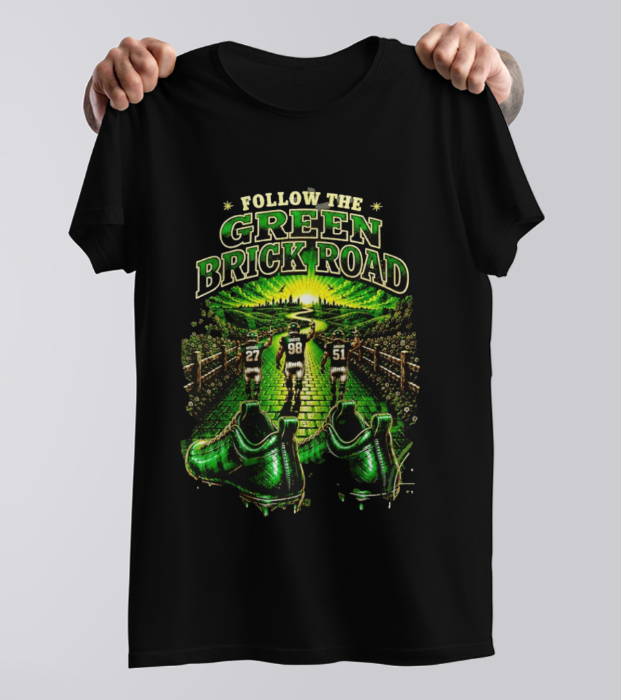 Philadelphia Eagles Follow The Green Brick Road Fantasy Football T-Shirt
