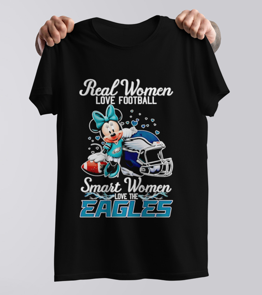 Real Women Love Football Smart Women Love The Eagles Minnie T-Shirt