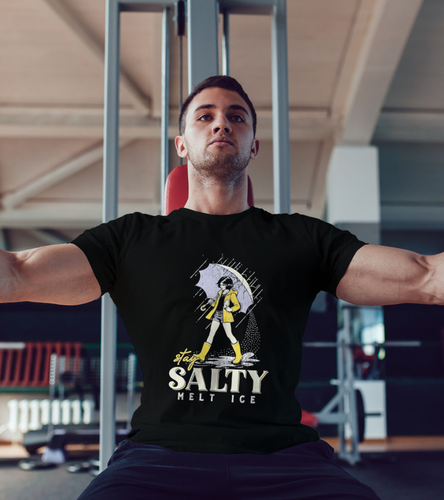 Stay Salty Melt Ice Retro Umbrella Girl Fashion T-Shirt