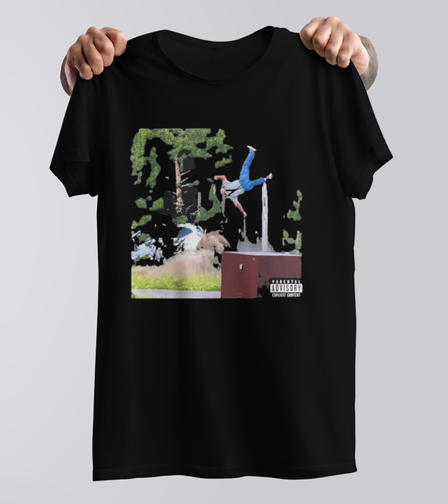 Yellowstone National Park Bison Encounter Scenic Humor Parental Advisory T-Shirt
