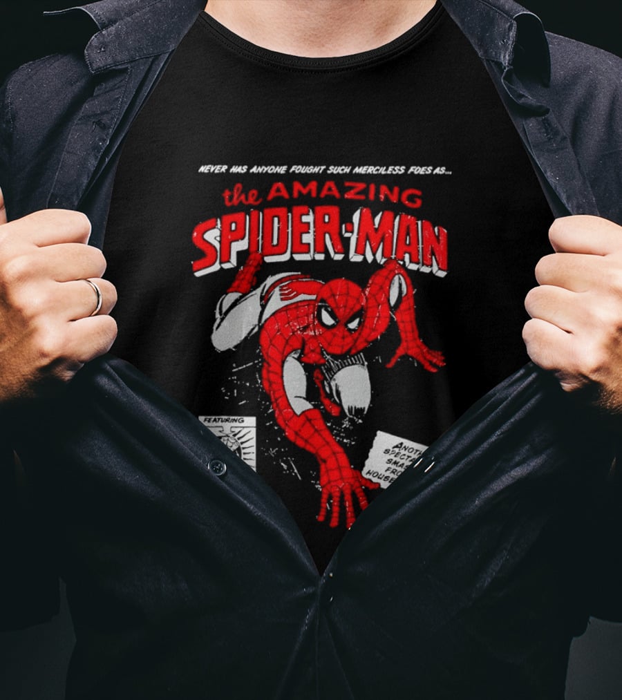 Never Has Anyone Fought Such Merciless Foes As The Amazing Spider Man Marvel Superhero T-Shirt