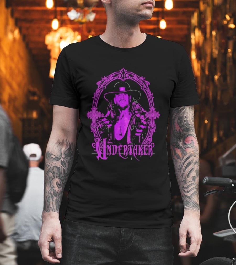 The Deadman Rising Undertaker WWE Mirror Frame T-Shirt