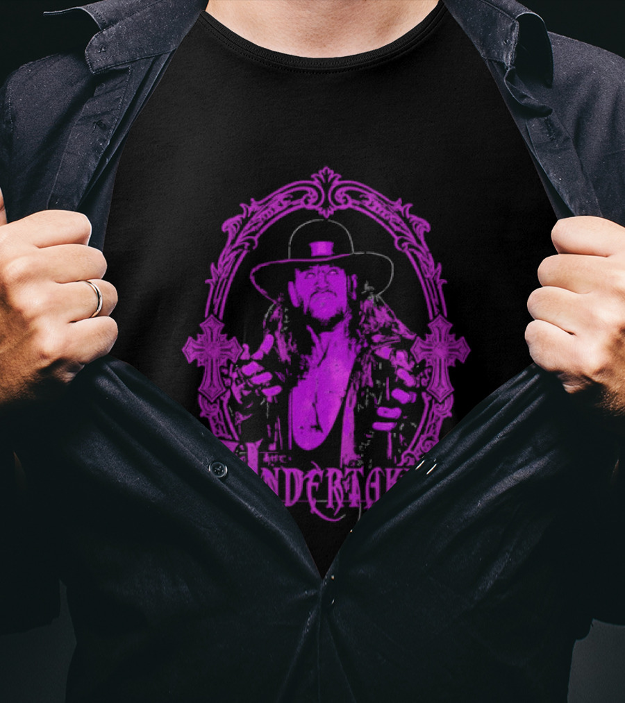 The Deadman Rising Undertaker WWE Mirror Frame T-Shirt