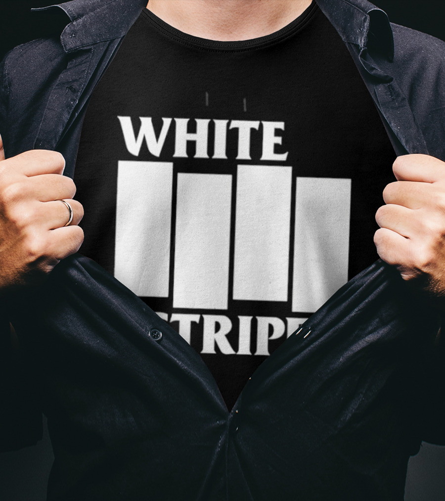 The White Stripes Band Name With Iconic Bar T-Shirt