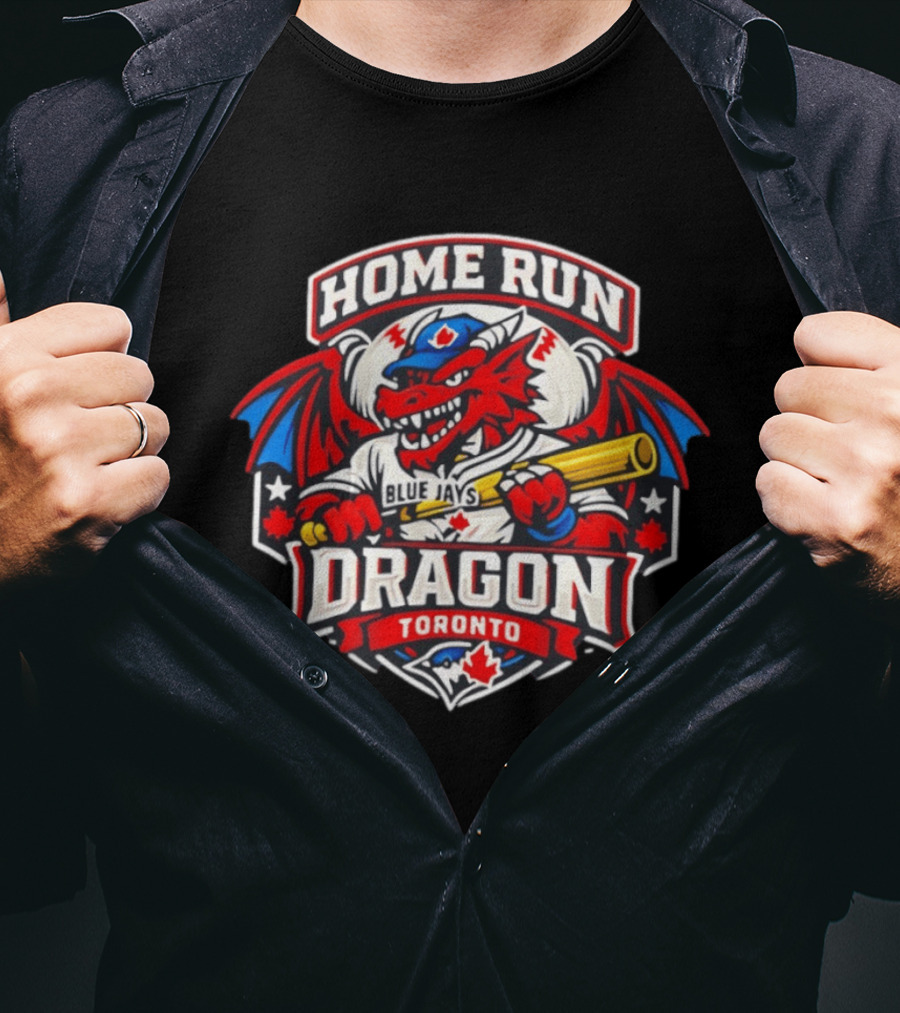 Toronto Blue Jays Home Run Dragon Toronto Royal Blue T-Shirt