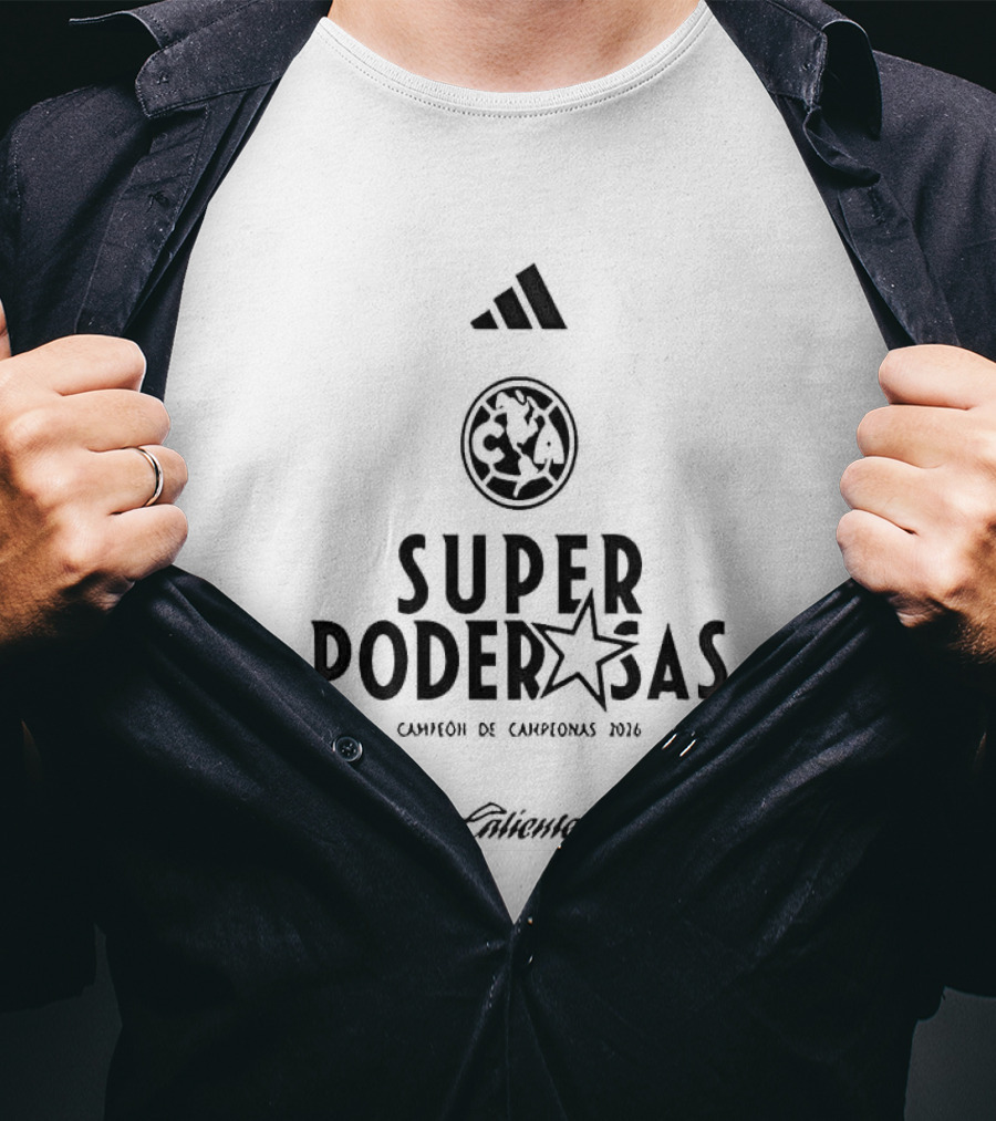 Adidas Club América Femenil Super Poderosas Campeón De Campeonas 2026 T-Shirt