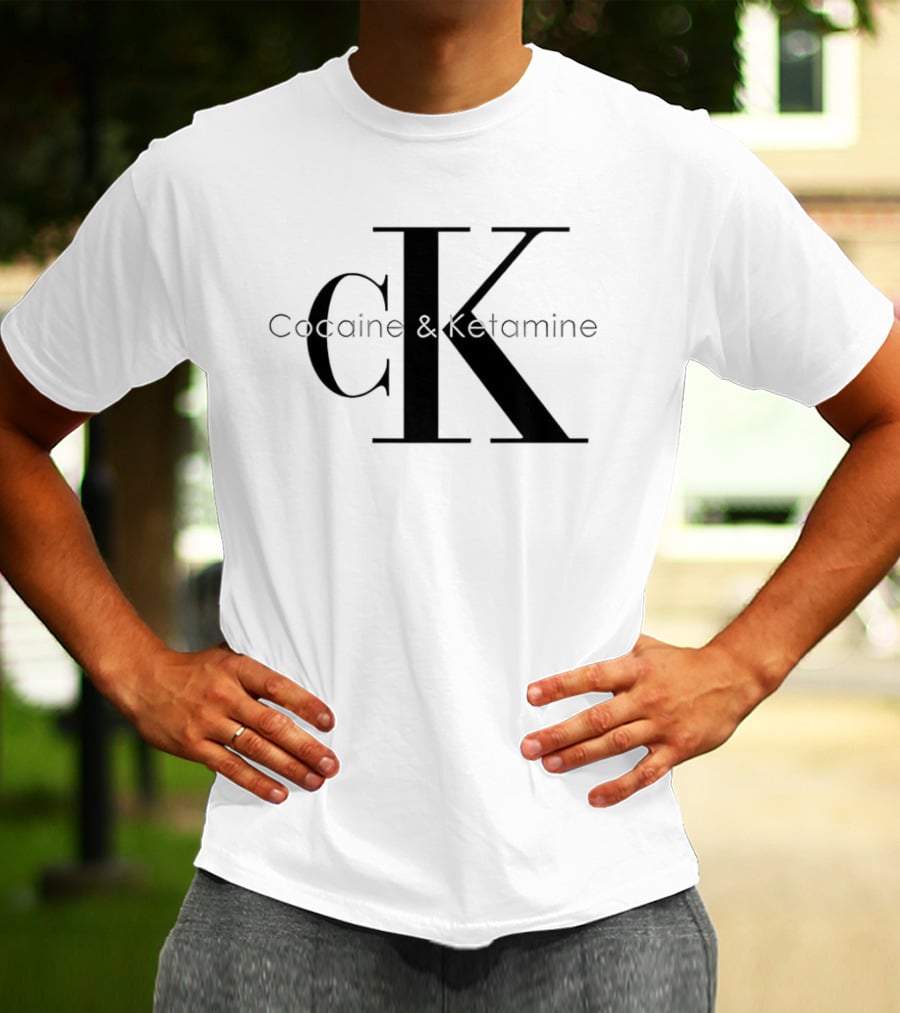 Cocaine & Ketamine CK Bold Black T-Shirt