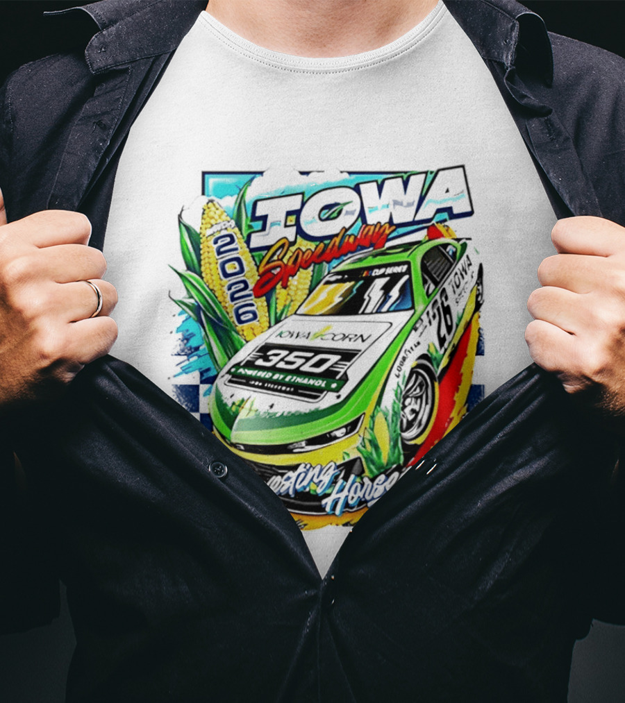 Iowa Speedway Harvesting Horsepower 2026 Iowa Corn 350 NASCAR T-Shirt