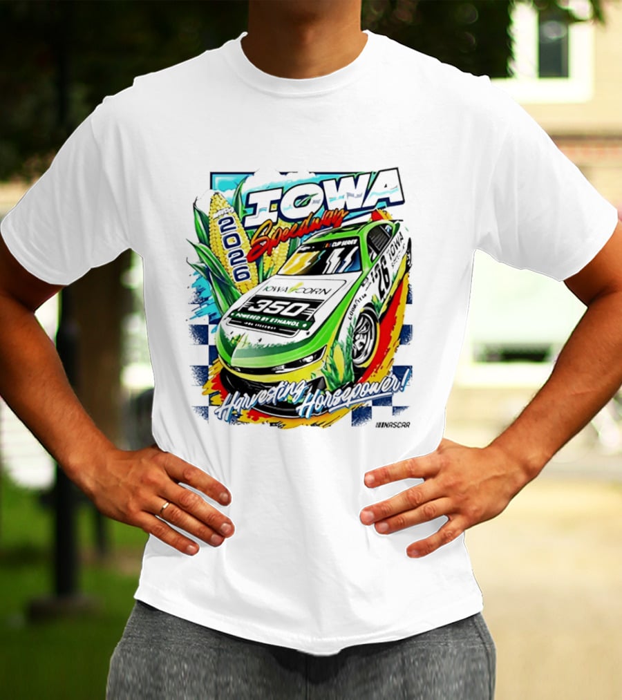 Iowa Speedway Harvesting Horsepower 2026 Iowa Corn 350 NASCAR T-Shirt