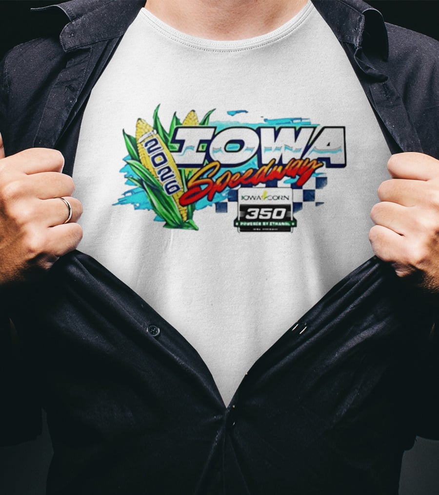 Iowa Speedway 2026 Iowa Corn 350 Powered By Ethanol Racing Event Corn Motif T-Shirt