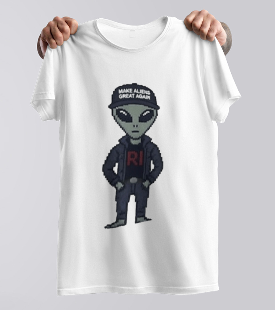 Make Aliens Great Again RI Pixel T-Shirt