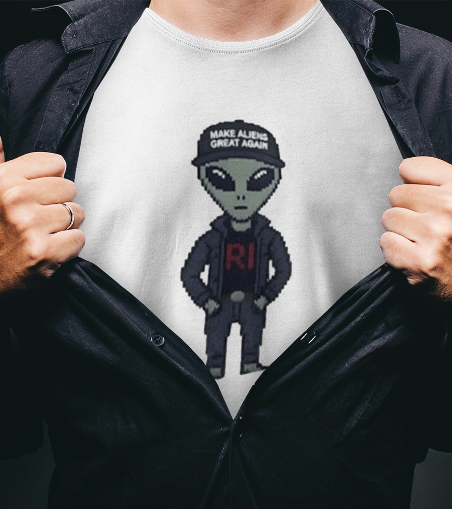 Make Aliens Great Again RI Pixel T-Shirt