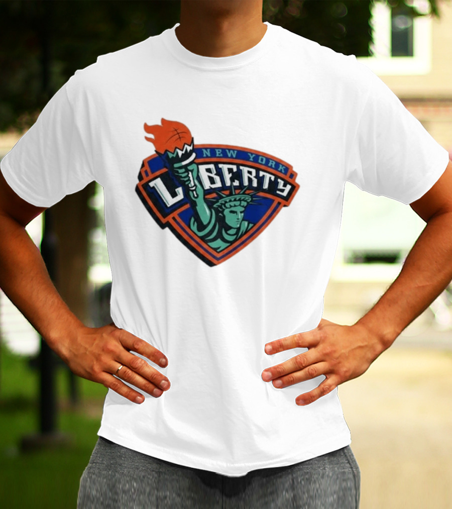 New York Liberty Leonie Fiebich Barclays Center Basketball Team T-Shirt