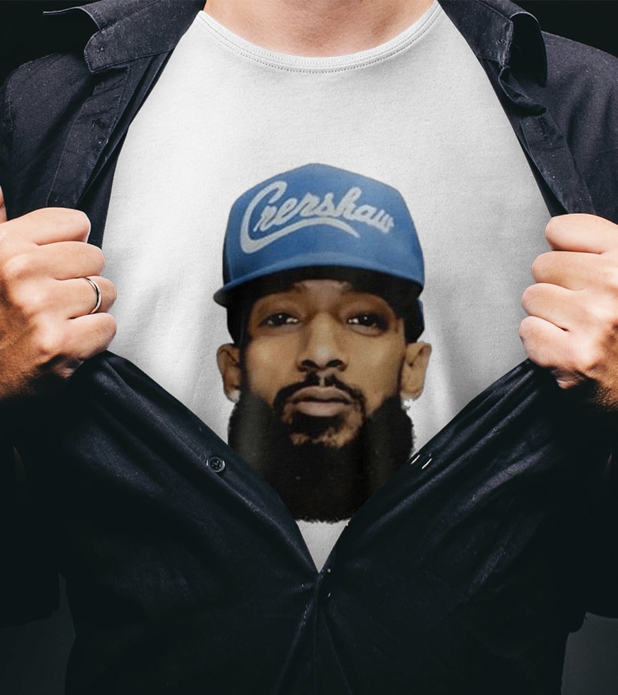 Nipsey Hussle Crenshaw Blue Cap T-Shirt