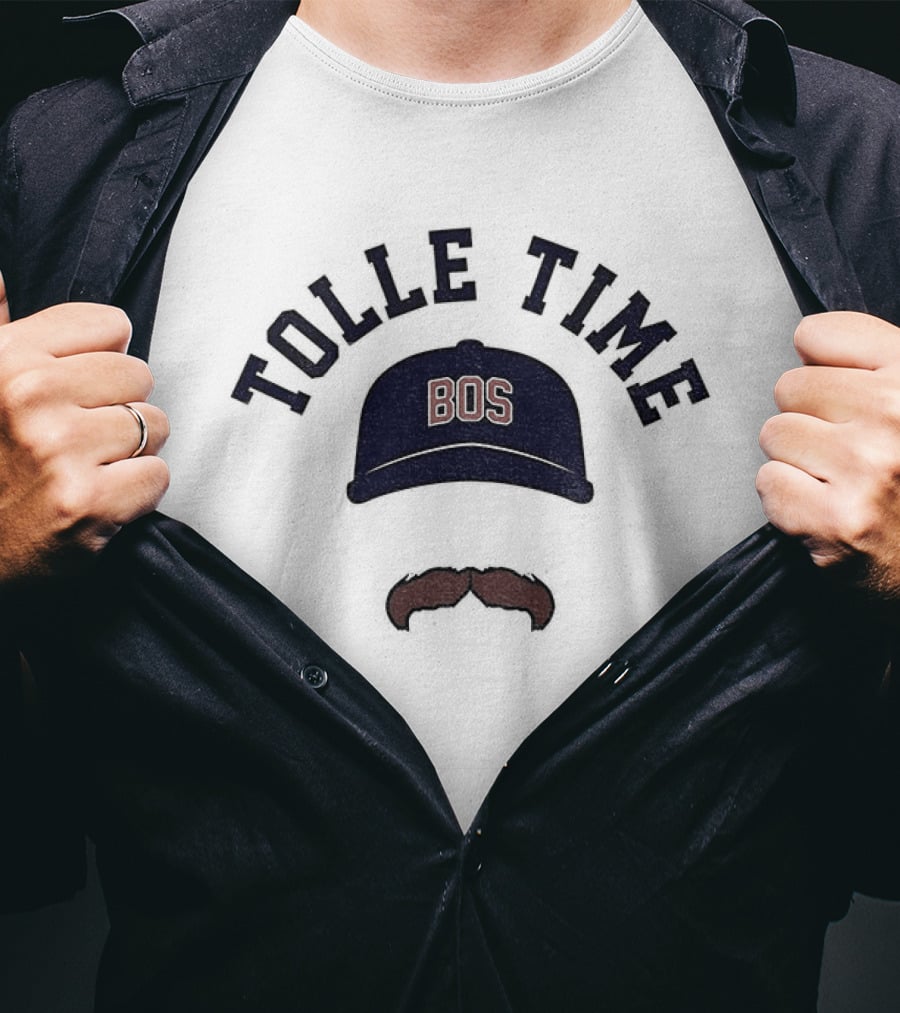 Tolle Time BOS Mustache Cap Icon Boston Red Sox Baseball 2026 T-Shirt