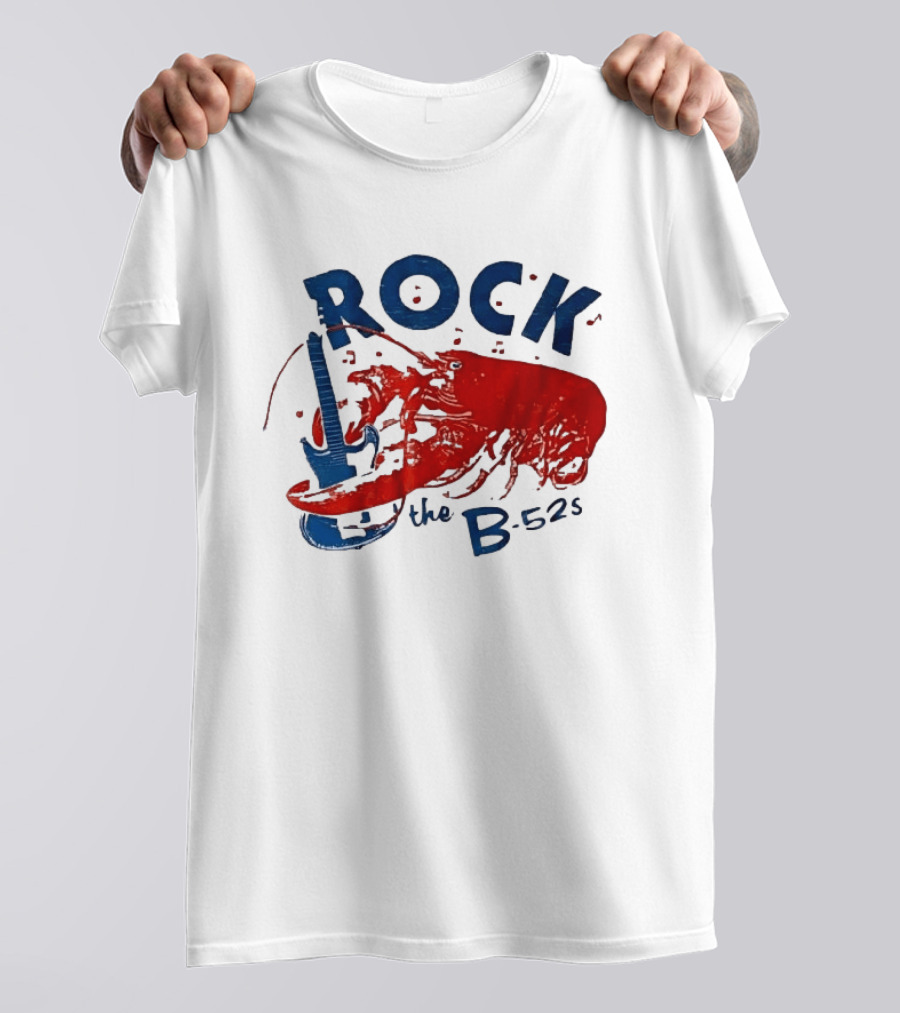 Rock The B 52s Lobster Guitar Music T-Shirt
