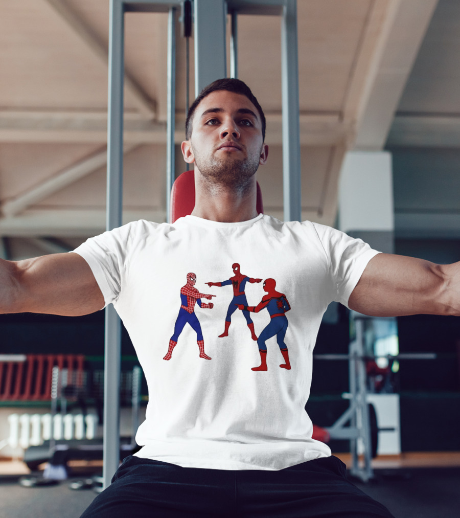 Spiderman Pointing Meme Marvel Superhero Comic Book Iconic Scene 2026 T-Shirt