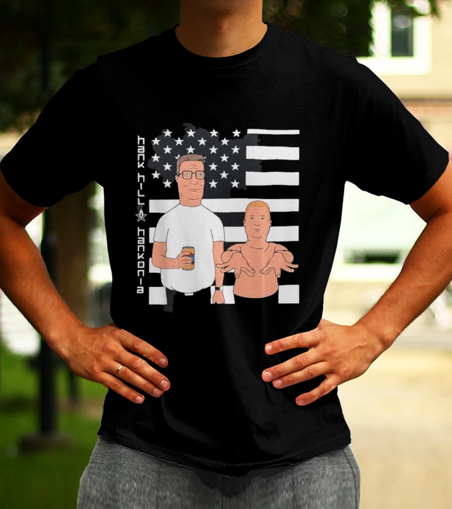 Hank Hill Hankonia American Flag Stars Stripes Characters T-Shirt