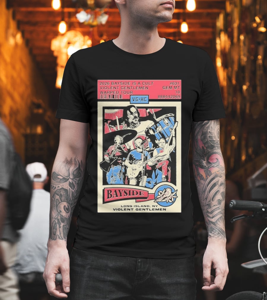 2026 Bayside Is A Cult Violent Gentlemen Warped Tour Long Island NY T-Shirt