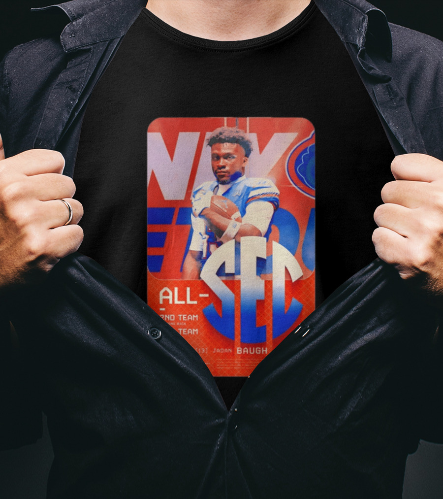 Jadan Baugh No 13 All SEC 2nd Team Running Back Florida Gators 3rd Team All Purpose T-Shirt