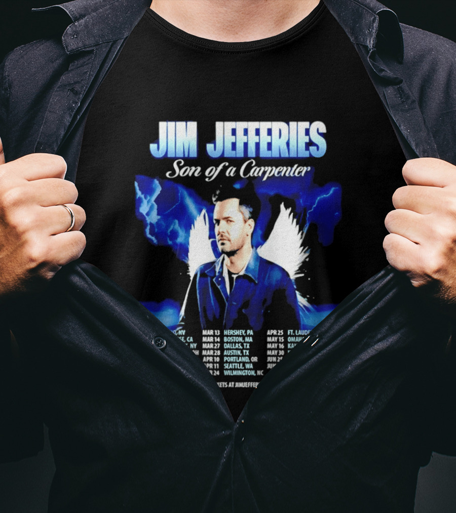 Jim Jefferies Son Of A Carpenter Tour 2026 Dates And Locations T-Shirt
