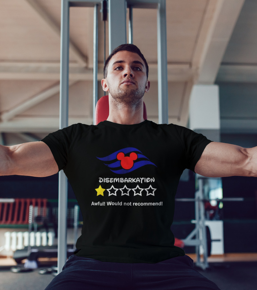 Disney Cruise Disembarkation Awful Review One Star Rating Mickey T-Shirt