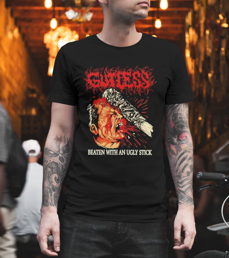 Gutless Beaten With An Ugly Stick Bloody T-Shirt