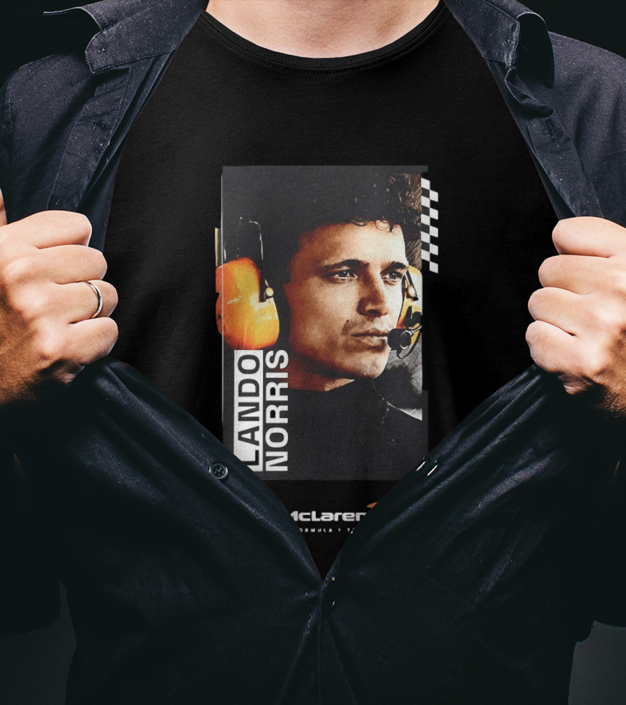 Lando Norris McLaren Formula 1 Team Racing Headset T-Shirt