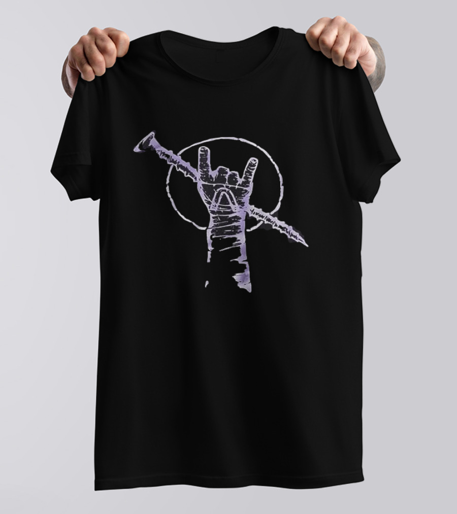 WWE Rock On Real Heels Live Forever Gesture T-Shirt