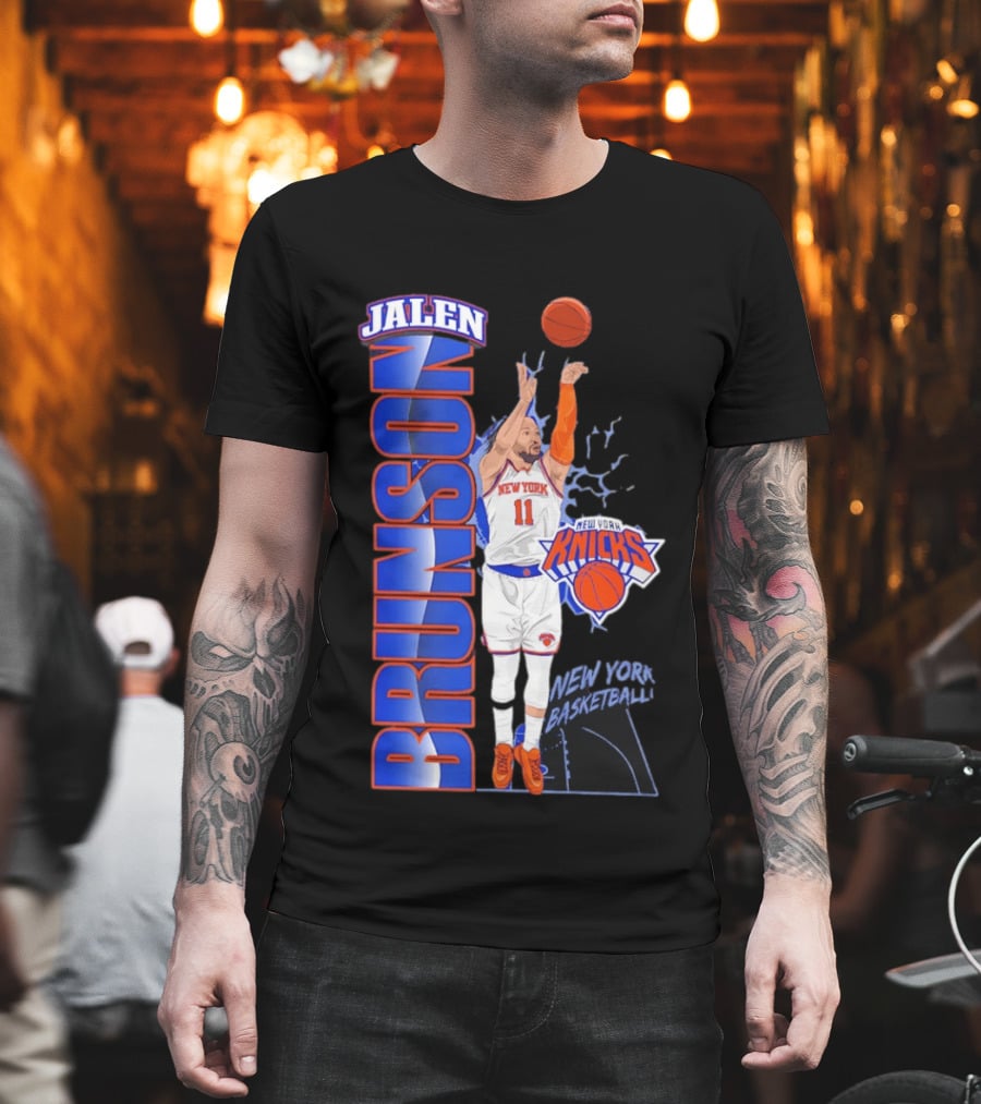 New York Knicks Jalen Brunson Basketball Number 11 T-Shirt