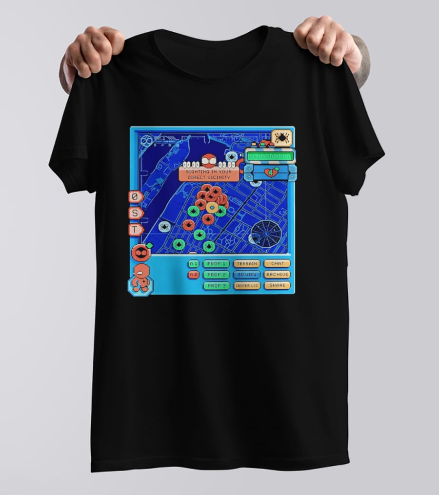 Sighting In Your Direct Vicinity Spider Man Pixel 00.00.00 T-Shirt