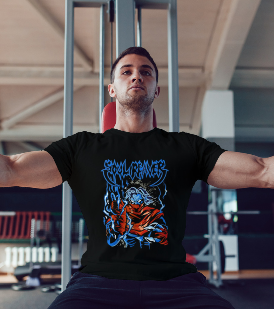 Soul Reaver Raziel Legacy Of Kain Blue Flames T-Shirt