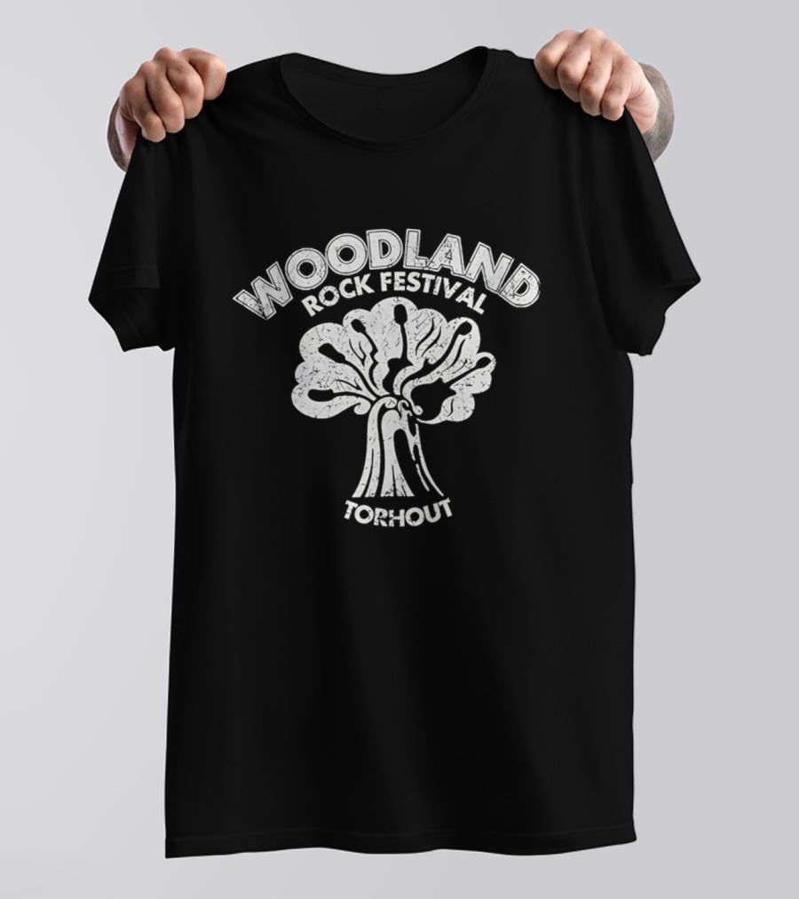 Woodland Rock Festival Torhout Tree Of Guitars Vintage Music Event T-Shirt