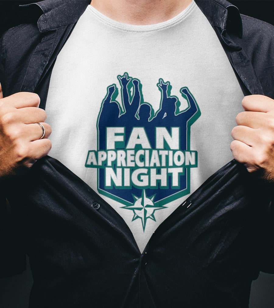 Seattle Mariners Fan Appreciation Night 2026 Baseball Event T-Shirt