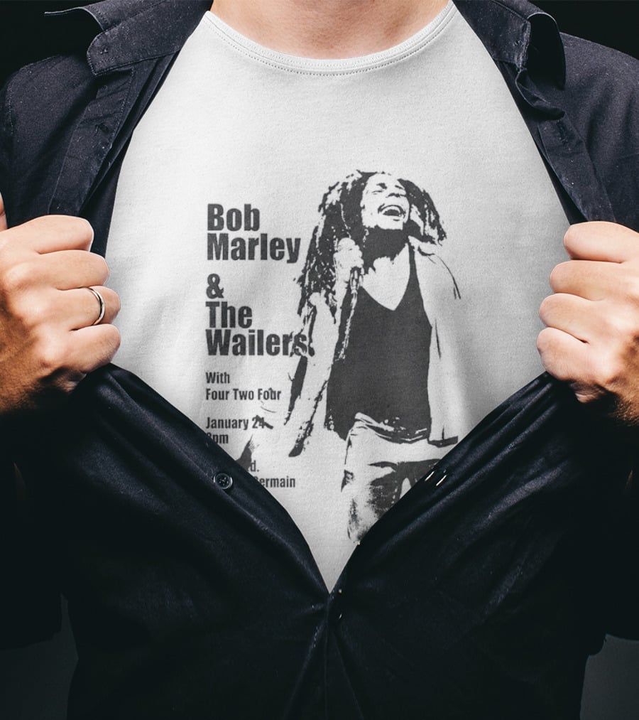 Bob Marley And The Wailers Hurricane Wisdom Kingston Jamaica Performance T-Shirt