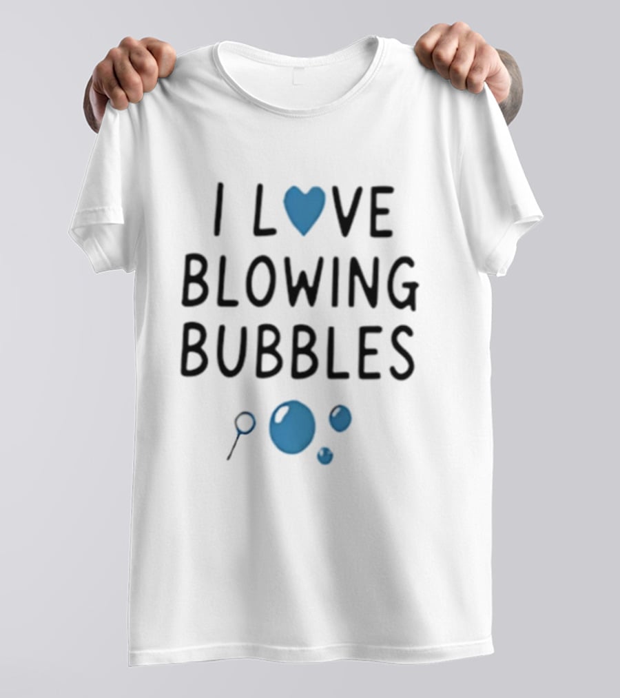 I Love Blowing Bubbles Heart Bubble Lover Magnifying Glass T-Shirt