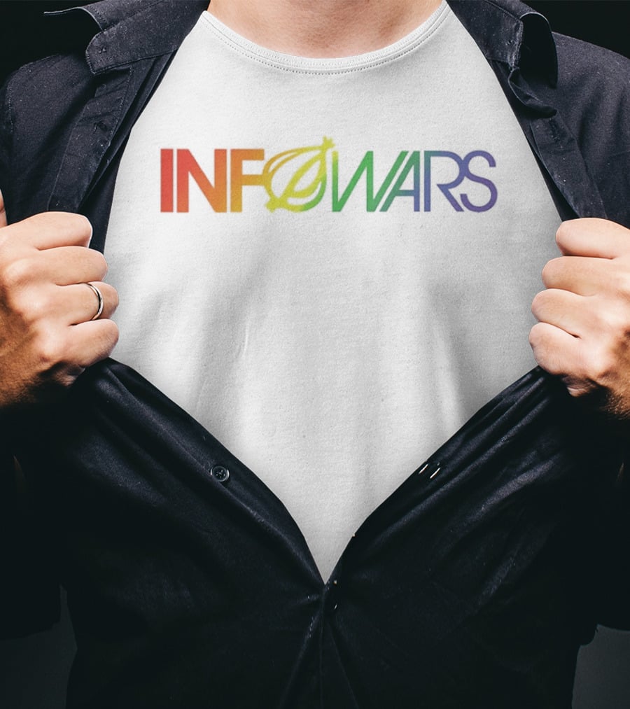 Infowars Alex Jones News Media Rainbow T-Shirt