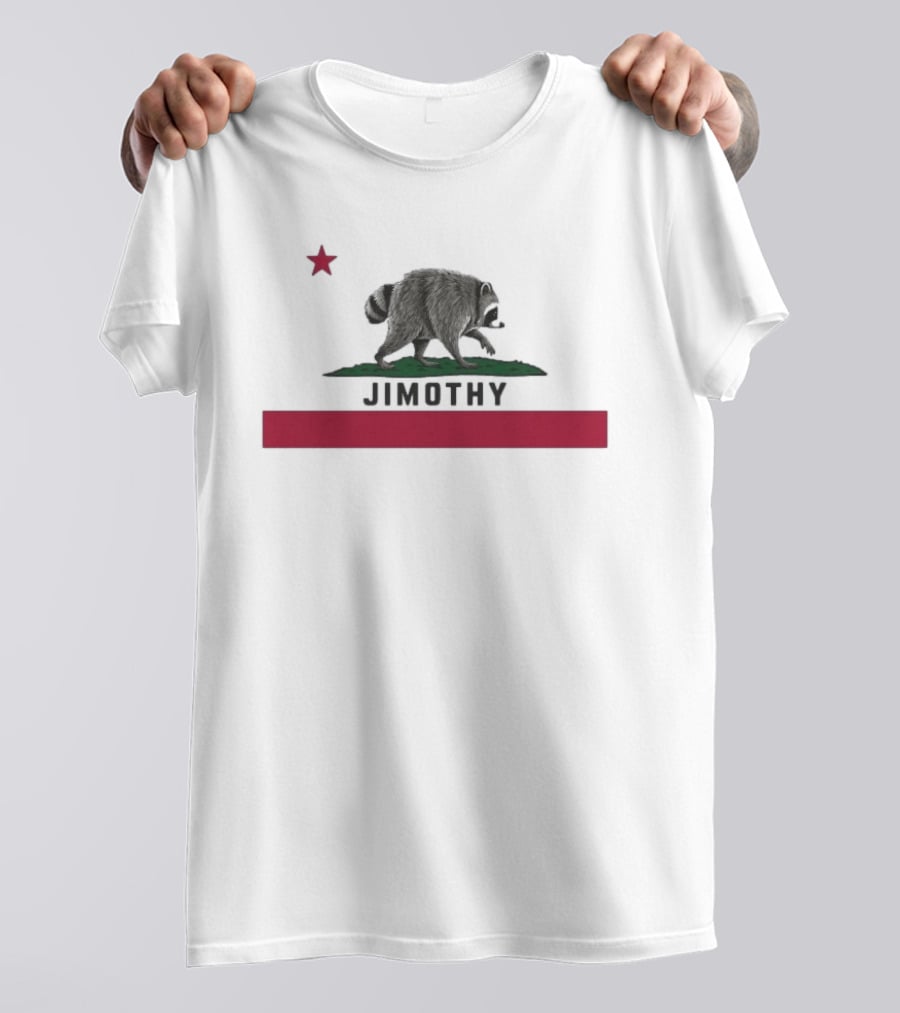 Jimothy Raccoon Republic Flag Star And Raccoon T-Shirt