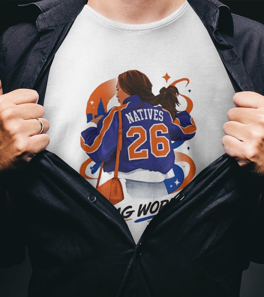 Jordyn Natives 26 Bag Work New York Knicks T-Shirt